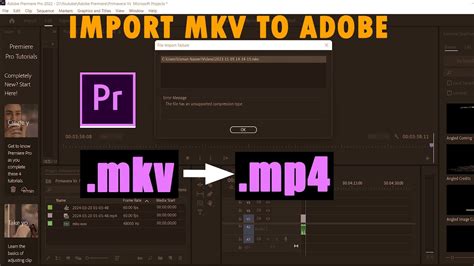 how to import mkv into premiere pro|Premiere Pro: How to Import .MKV files (3 Solutions)